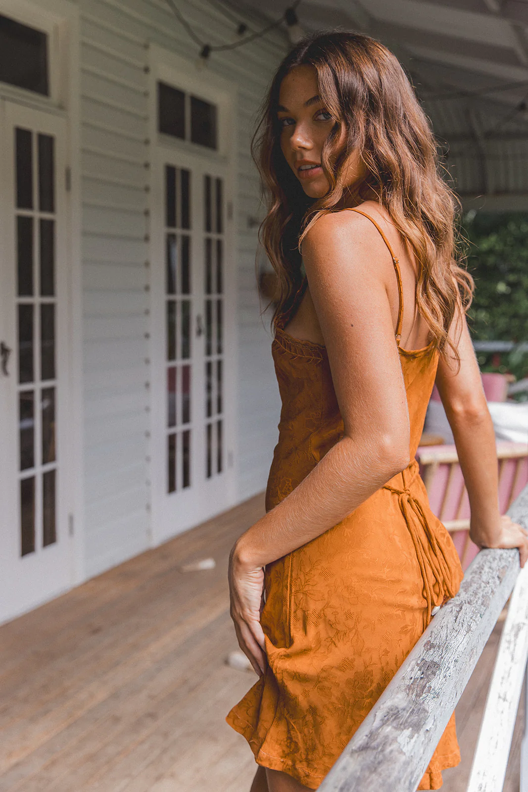 Bella Mini Dress - Ochre - Image 4