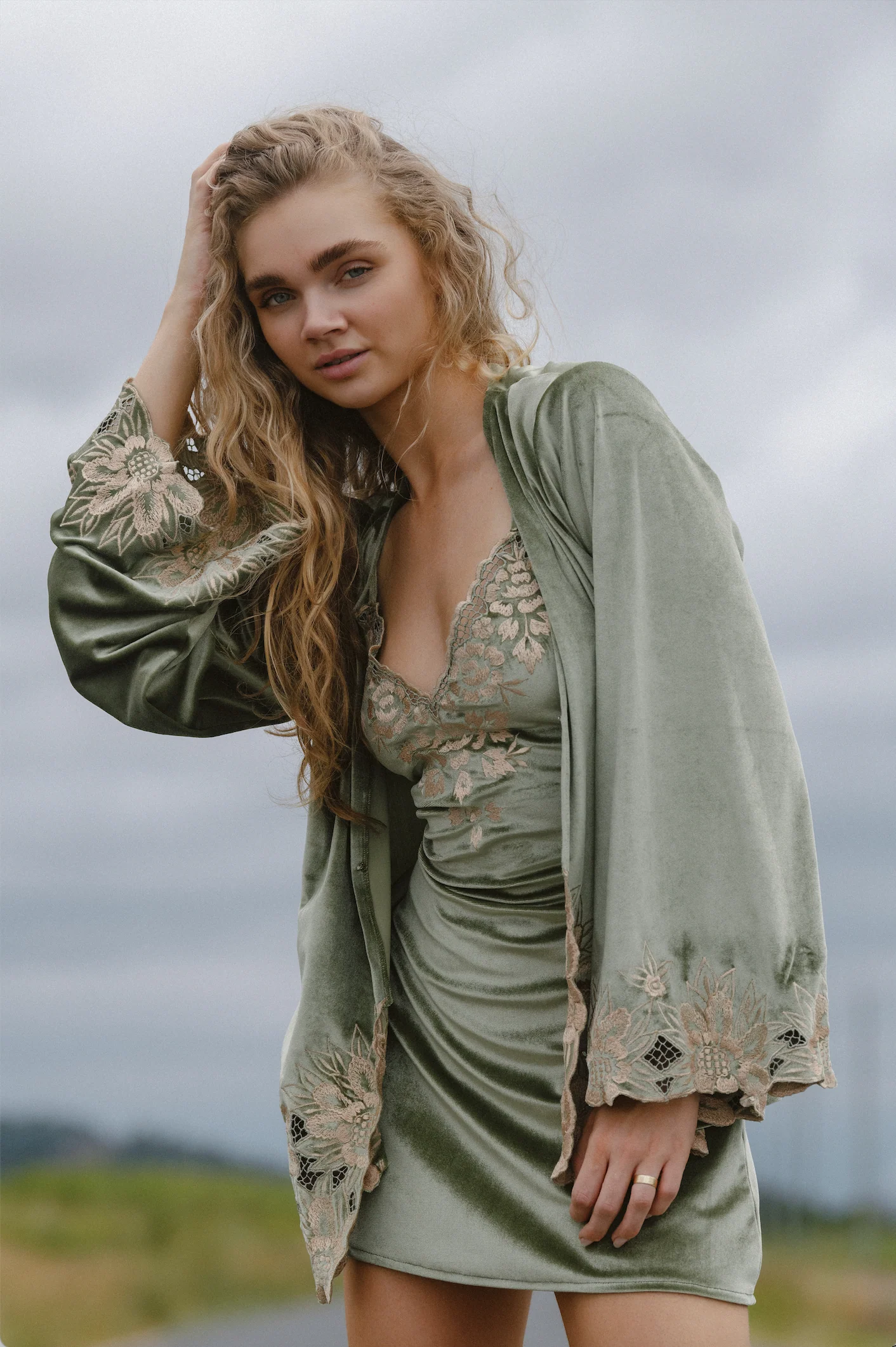 Hendrix Mini Dress - Moss - Image 4