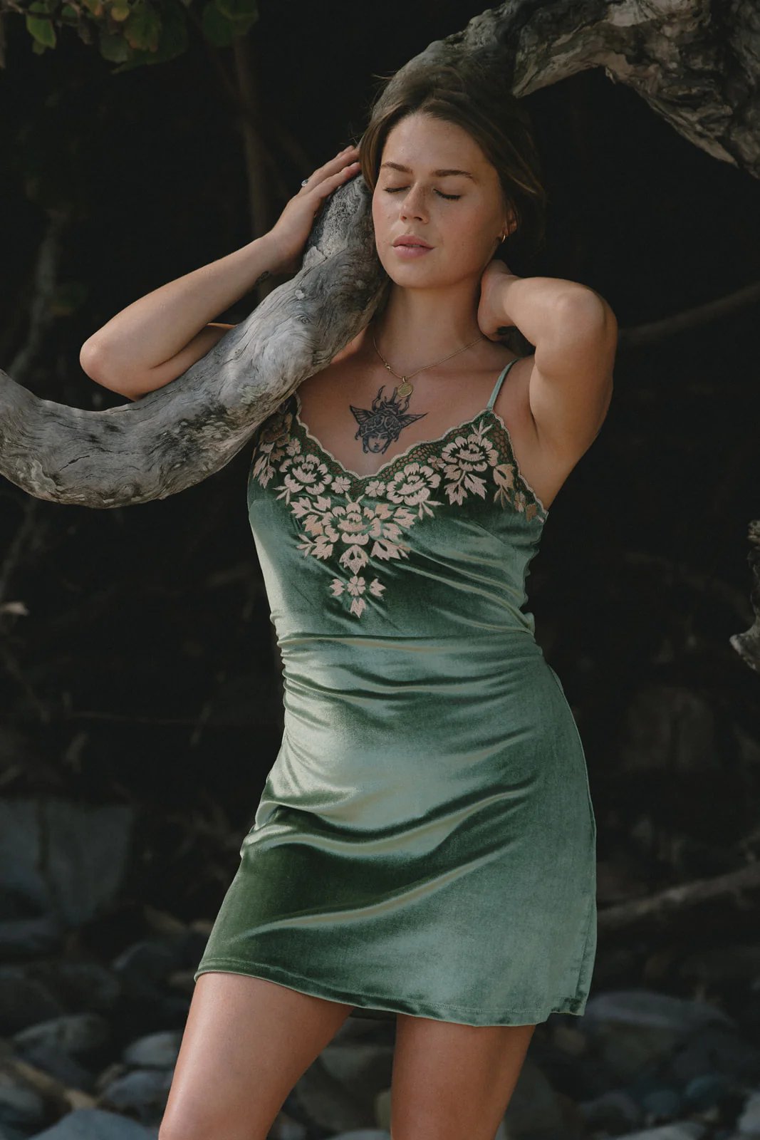 Hendrix Mini Dress - Moss - Image 9