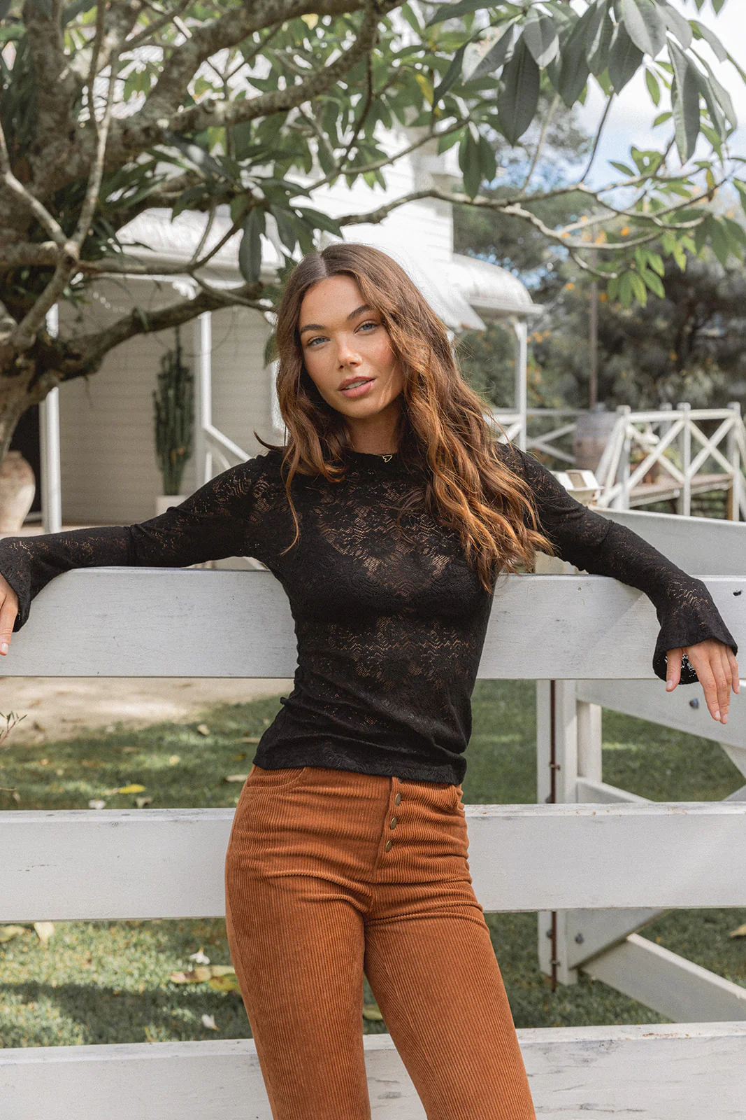 Lace Layering Top - Black - Image 7