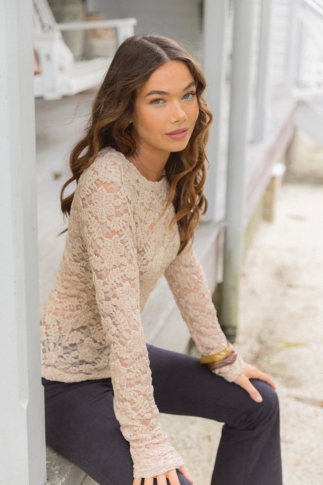 Lace Layering Top - Champagne - Image 4