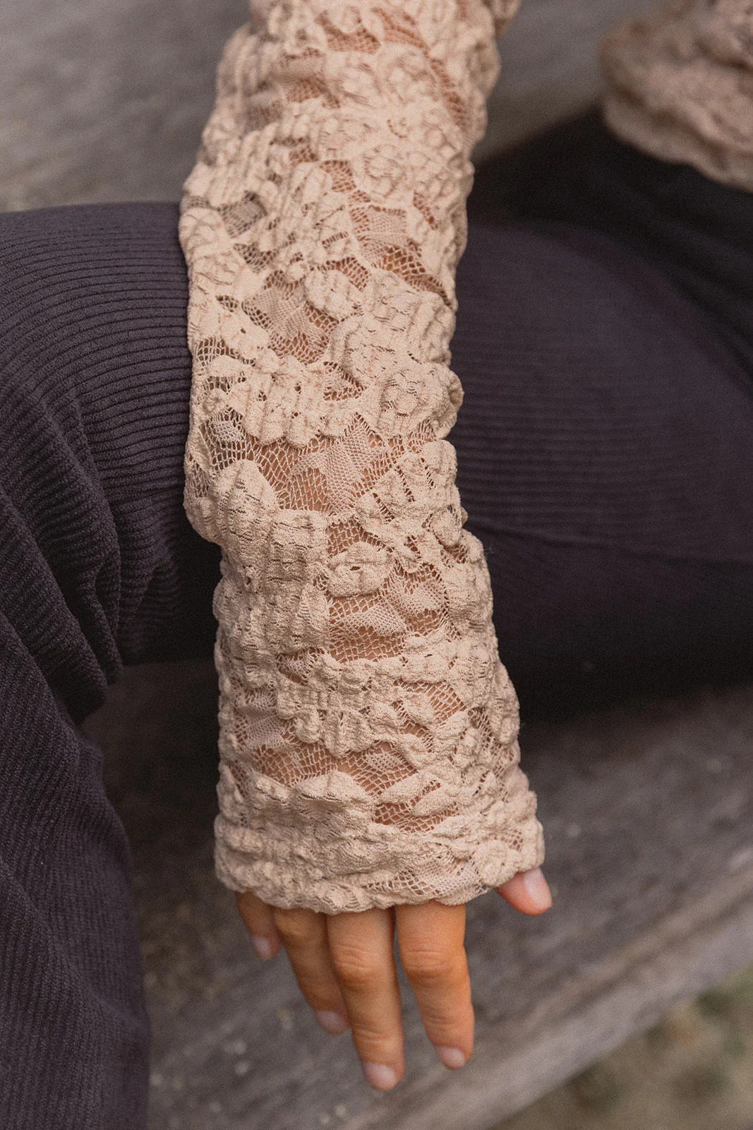 Lace Layering Top - Champagne - Image 6