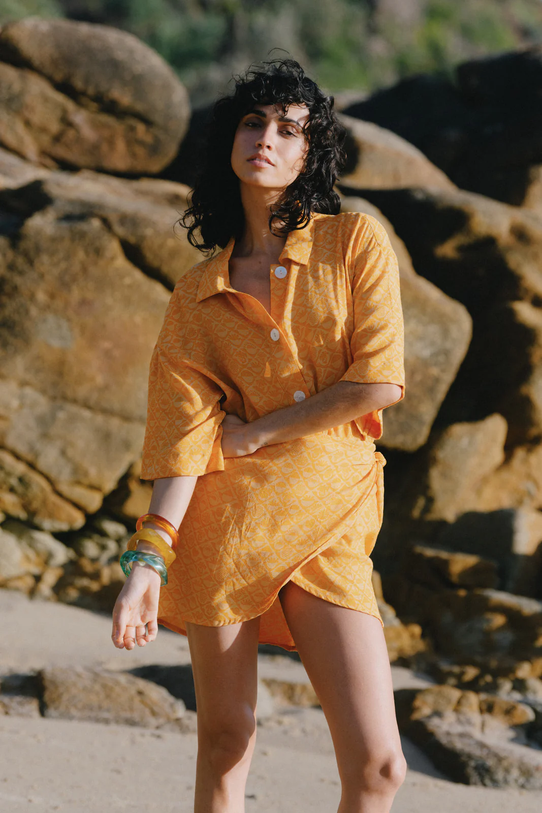 Marigold Wrap Mini Skirt - Image 2