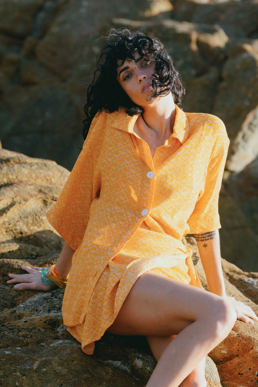 Marigold Wrap Mini Skirt - Image 7