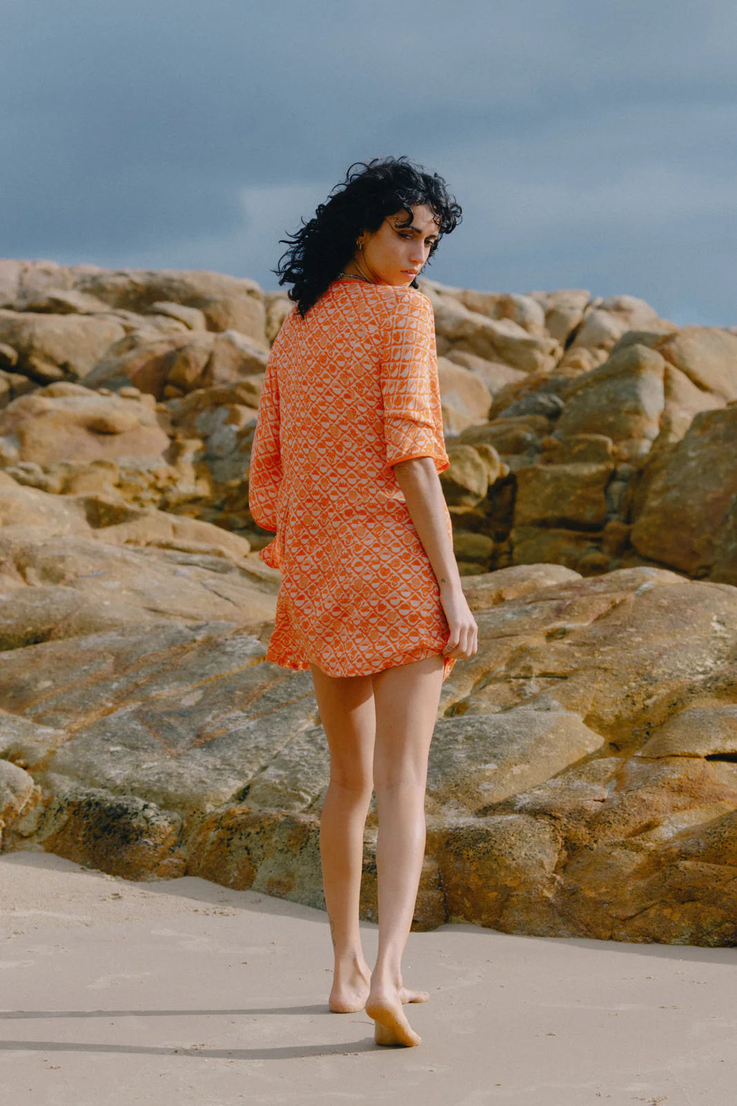 Solara Wrap Dress - Coral - Image 2